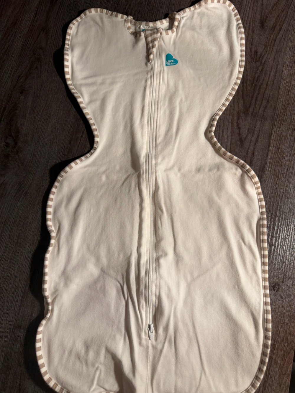 Pampers Love to dream Cream Sleep Sack with Striped Trim